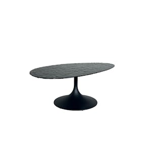 Table basse en verre ondulé noir - forme organique LIGURIE